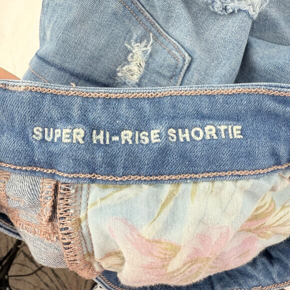 American Eagle Lot of 2 Distressed Denim Shorts Size 0 Stretch Hi-Rise Festival - Picture 6 of 10